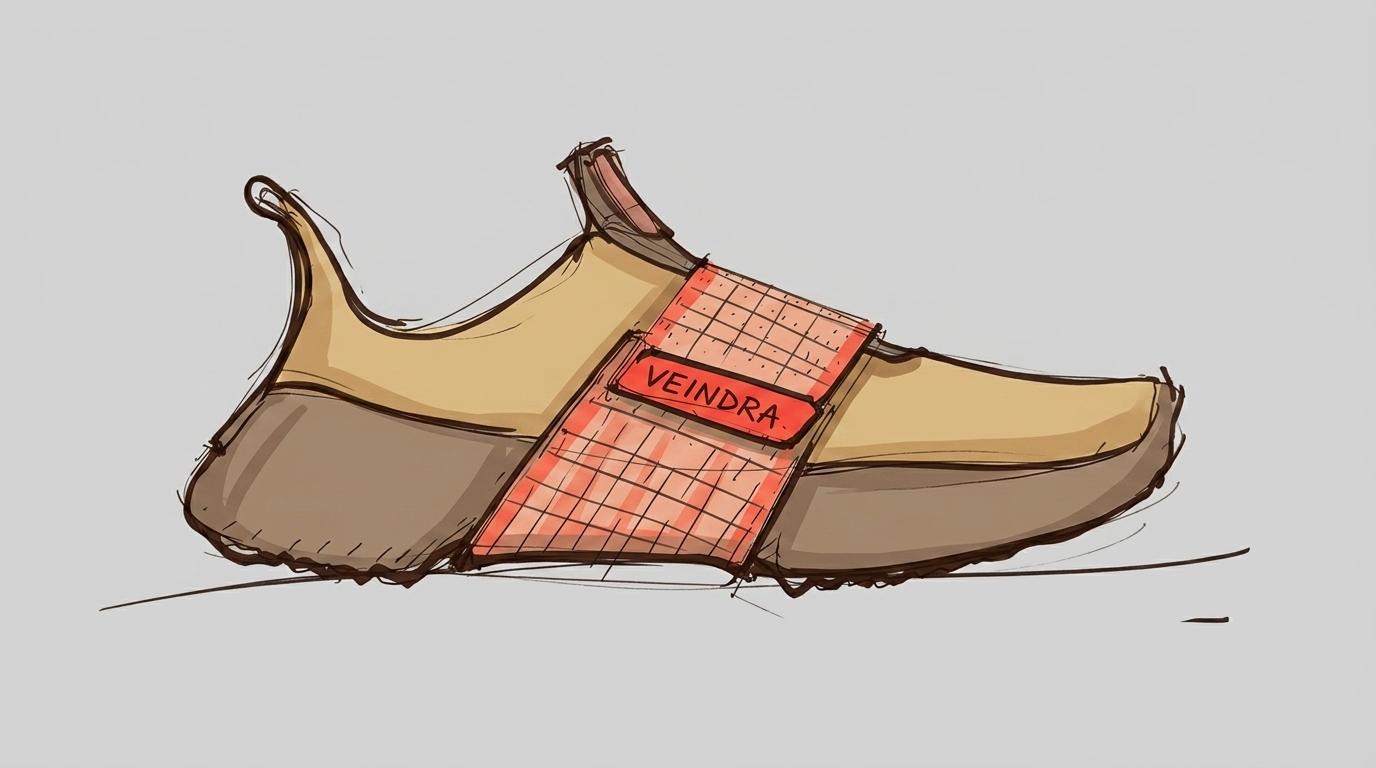 Original footwear sketch created by the designer